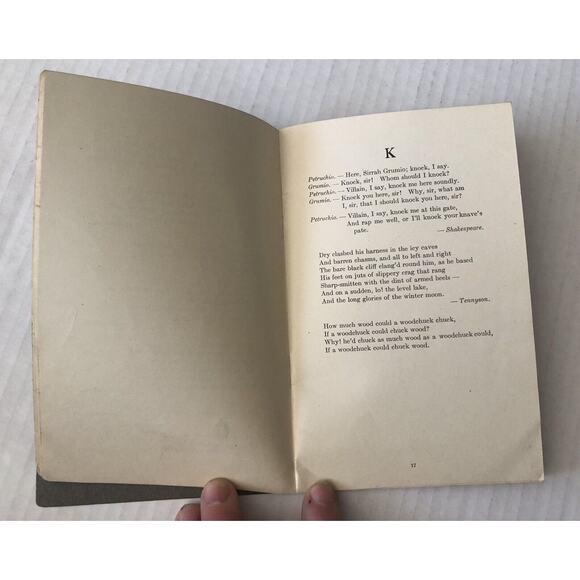 Antique 1907 Articulation English Speech SC Book Homeschool Consonants Poetry - Picture 5 of 12